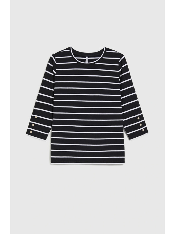 Moodo Crna prugasta bluza Moodo
