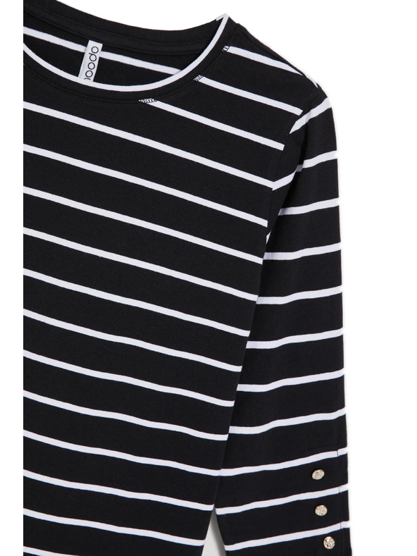 Moodo Crna prugasta bluza Moodo