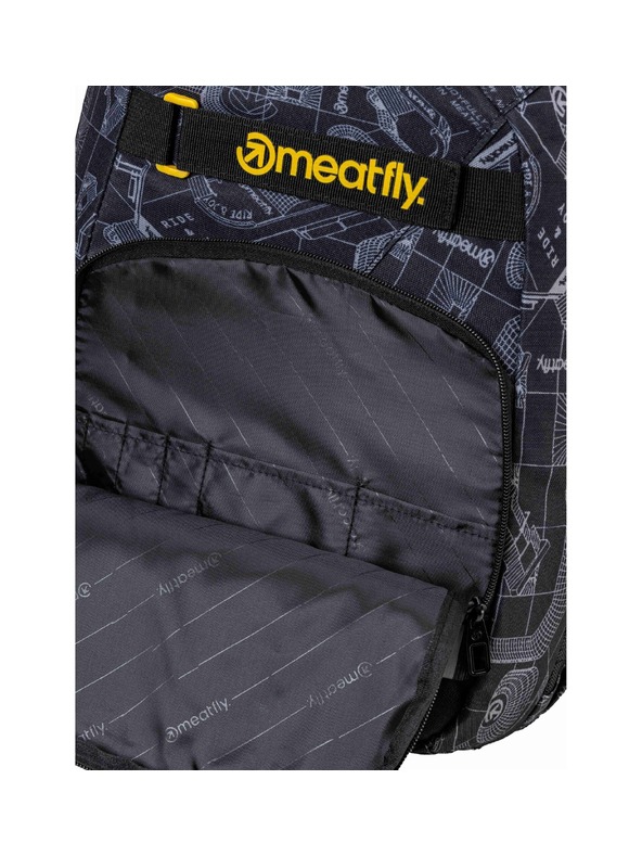 Meatfly Meatfly ruksak Exile Blueprint Black 24 L