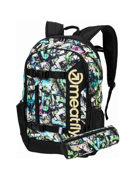 Meatfly Meatfly ruksak Basejumper Green Graffity 22 L