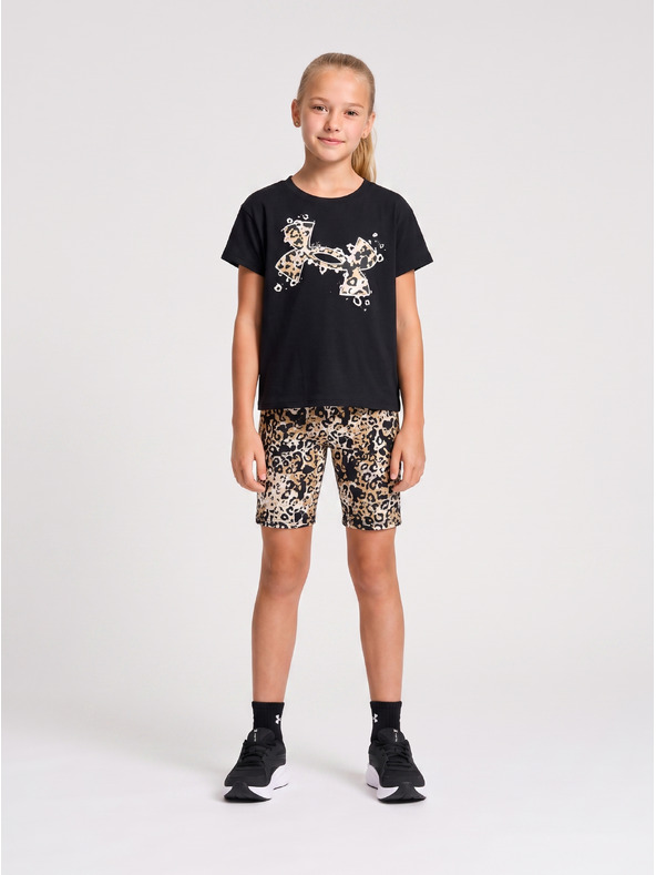 Under Armour Djevojački set Under Armour UA PRINTED BIKE SHORT SET-BLK
