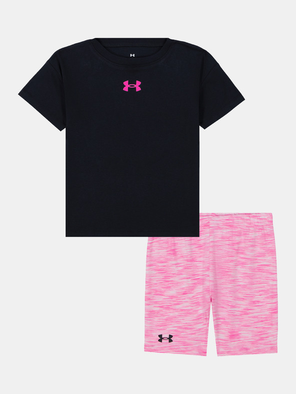 Under Armour Djevojački set Under Armour UA TWIST BIKE SHORT SET-BLK