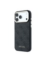 Guess Guess PU Leather 4G Gold Frame MagSafe Stražnji Štitnik za iPhone 18 Pro Crna