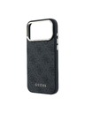 Guess Guess PU Leather 4G Gold Frame MagSafe Stražnji Štitnik za iPhone 18 Pro Crna