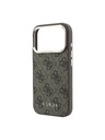 Guess Guess PU Leather 4G Gold Frame MagSafe Stražnji Štitnik za iPhone 18 Pro Smeđa