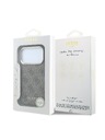 Guess Guess PU Leather 4G Gold Frame MagSafe Stražnji Štitnik za iPhone 18 Pro Smeđa