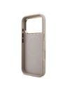 Guess Guess PU Leather 4G Strass Triangle Logo Gold Frame MagSafe Stražnji Štitnik za iPhone 18 Pro Ružičasta