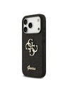 Guess Guess PU Fixed Glitter 4G Metal Logo Stražnji Štitnik za iPhone 18 Pro Crna