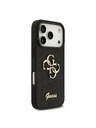 Guess Guess PU Fixed Glitter 4G Metal Logo Stražnji Štitnik za iPhone 18 Pro Crna