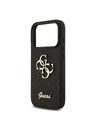 Guess Guess PU Fixed Glitter 4G Metal Logo Stražnji Štitnik za iPhone 18 Pro Crna