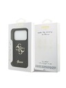 Guess Guess PU Fixed Glitter 4G Metal Logo Stražnji Štitnik za iPhone 18 Pro Crna