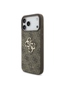 Guess Guess PU 4G Metal Logo Stražnji Štitnik za iPhone 18 Pro Smeđa