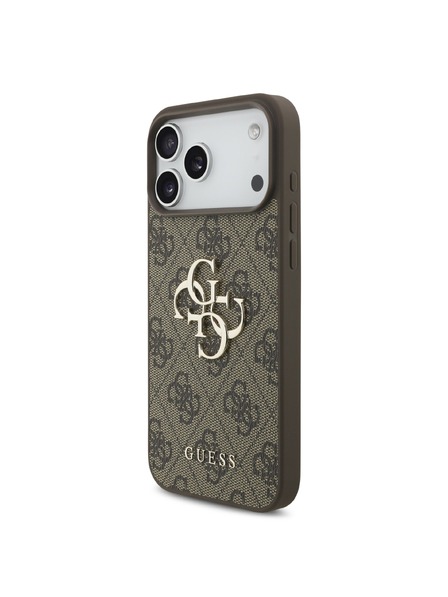 Guess Guess PU 4G Metal Logo Stražnji Štitnik za iPhone 18 Pro Smeđa