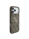 Guess Guess PU 4G Metal Logo Stražnji Štitnik za iPhone 18 Pro Smeđa