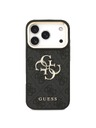 Guess Guess PU Leather 4G Metal Logo Gold Frame Stražnji Štitnik za iPhone 18 Pro Crna