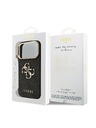 Guess Guess PU Leather 4G Metal Logo Gold Frame Stražnji Štitnik za iPhone 18 Pro Crna