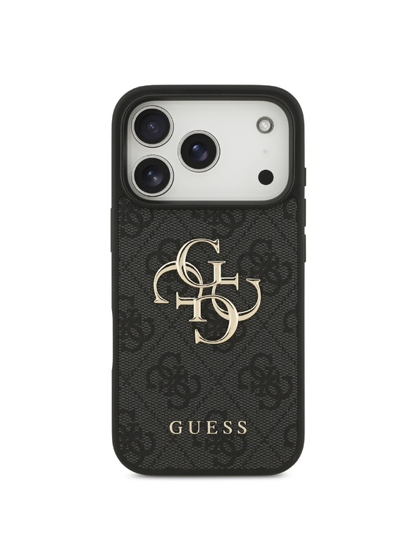 Guess Guess PU 4G Metal Logo Stražnji Štitnik za iPhone 18 Pro Siva