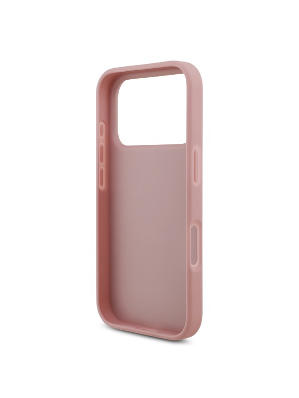 Guess Guess PU Fixed Glitter 4G Metal Logo Stražnji Štitnik za iPhone 18 Pro Ružičasta