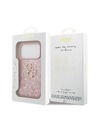 Guess Guess PU Fixed Glitter 4G Metal Logo Stražnji Štitnik za iPhone 18 Pro Ružičasta