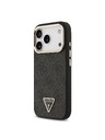 Guess Guess PU Leather 4G Strass Triangle Logo Gold Frame MagSafe Stražnji Štitnik za iPhone 18 Pro Ružičasta