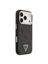 Guess Guess PU Leather 4G Strass Triangle Logo Gold Frame MagSafe Stražnji Štitnik za iPhone 18 Pro Ružičasta