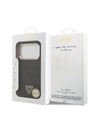 Guess Guess PU Leather 4G Strass Triangle Logo Gold Frame MagSafe Stražnji Štitnik za iPhone 18 Pro Ružičasta