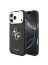 Guess Guess PU Leather 4G Metal Logo Gold Frame Stražnji Štitnik za iPhone 18 Pro Max Crna