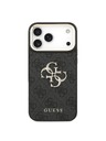 Guess Guess PU Leather 4G Metal Logo Gold Frame Stražnji Štitnik za iPhone 18 Pro Max Crna