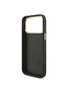 Guess Guess PU Leather 4G Metal Logo Gold Frame Stražnji Štitnik za iPhone 18 Pro Max Crna