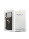Guess Guess PU Leather 4G Metal Logo Gold Frame Stražnji Štitnik za iPhone 18 Pro Max Crna