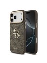 Guess Guess PU Leather 4G Metal Logo Gold Frame Stražnji Štitnik za iPhone 18 Pro Max Smeđa