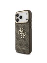 Guess Guess PU Leather 4G Metal Logo Gold Frame Stražnji Štitnik za iPhone 18 Pro Max Smeđa