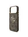 Guess Guess PU Leather 4G Metal Logo Gold Frame Stražnji Štitnik za iPhone 18 Pro Max Smeđa