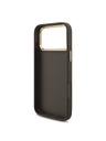 Guess Guess PU Leather 4G Metal Logo Gold Frame Stražnji Štitnik za iPhone 18 Pro Max Smeđa