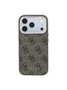 Guess Guess PU Leather 4G Gold Frame MagSafe Stražnji Štitnik za iPhone 18 Pro Max Smeđa