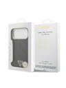 Guess Guess PU Leather 4G Strass Triangle Logo Gold Frame MagSafe Stražnji Štitnik za iPhone 18 Pro Max Crna