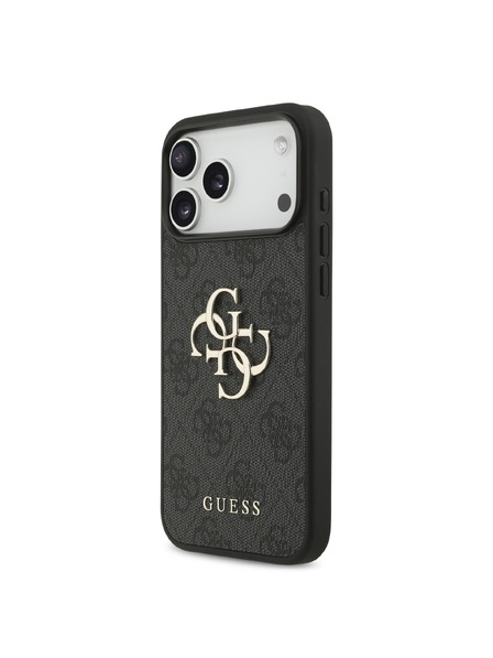 Guess Guess PU 4G Metal Logo Stražnji Štitnik za iPhone 18 Pro Max Siva