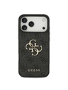 Guess Guess PU 4G Metal Logo Stražnji Štitnik za iPhone 18 Pro Max Siva