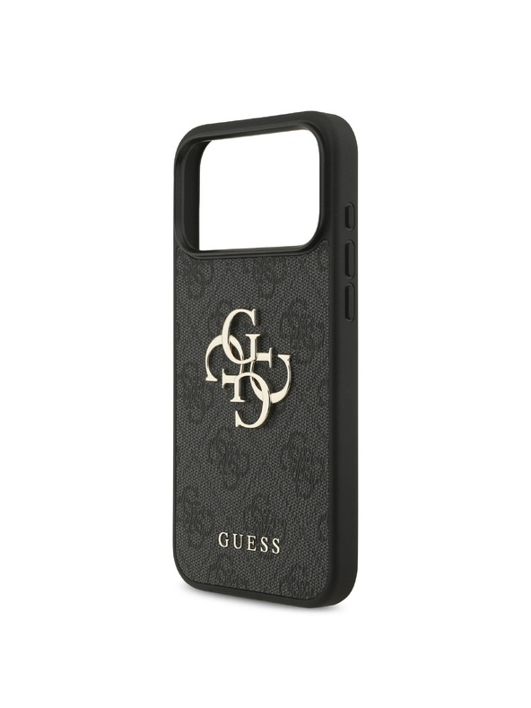 Guess Guess PU 4G Metal Logo Stražnji Štitnik za iPhone 18 Pro Max Siva