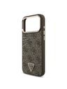 Guess Guess PU Leather 4G Strass Triangle Logo Gold Frame MagSafe Stražnji Štitnik za iPhone 18 Pro Max Smeđa