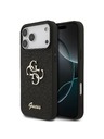 Guess Guess PU Fixed Glitter 4G Metal Logo Stražnji Štitnik za iPhone 18 Pro Max Crna