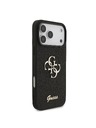 Guess Guess PU Fixed Glitter 4G Metal Logo Stražnji Štitnik za iPhone 18 Pro Max Crna