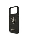 Guess Guess PU Fixed Glitter 4G Metal Logo Stražnji Štitnik za iPhone 18 Pro Max Crna