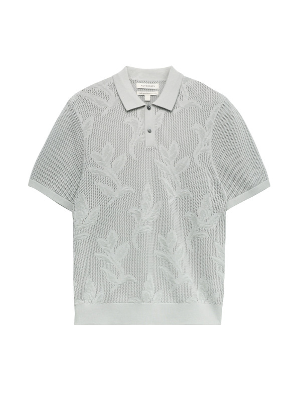 Marks & Spencer Heklana polo majica s cvjetnim uzorkom, od čiste pamuka Marks & Spencer siva