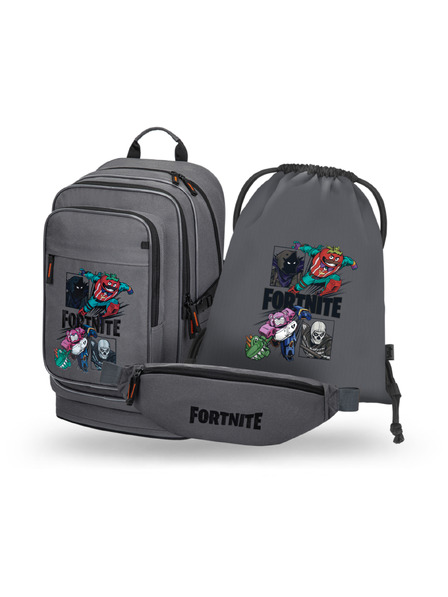 BAAGL  BAAGL SET 3 Cubic Fortnite Squad: ruksak, vrećica, torbica oko struka GRS