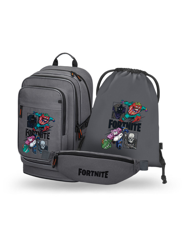 BAAGL  BAAGL SET 3 Cubic Fortnite Squad: ruksak, vrećica, torbica oko struka GRS