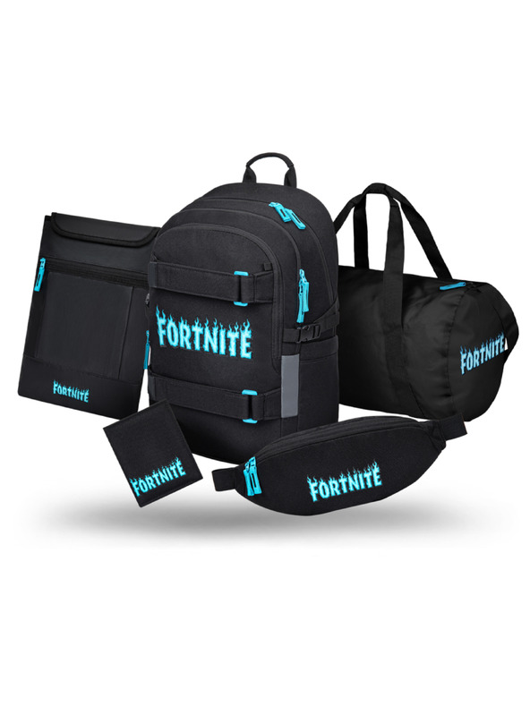 BAAGL  BAAGL SET 5 Skate Fortnite Blue: ruksak, sportska torba, torbica oko struka, zaštita za prijenosno računalo, novčanica GRS