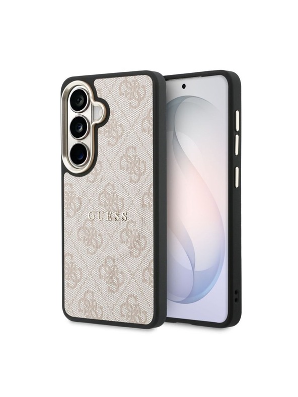 Guess Guess PU Leather 4G Gold Frame Magnetic Stražnji Poklopac za Samsung Galaxy S26 Pink