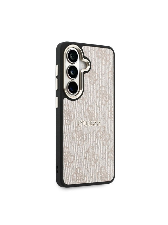Guess Guess PU Leather 4G Gold Frame Magnetic Stražnji Poklopac za Samsung Galaxy S26 Pink