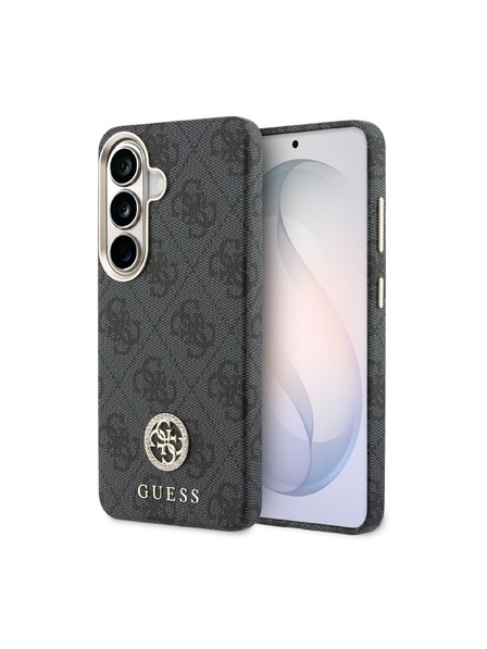 Guess Guess PU Leather 4G Strass Logo Gold Frame Magnetic Stražnji Poklopac za Samsung Galaxy S26 Black